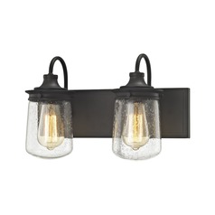 Seeded Glass Bathroom Light Oil Rubbed Bronze Elk Lighting