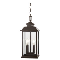Miner's Loft Oil Rubbed Bronze with Gold Highlights Outdoor Hanging Light by Minka Lavery