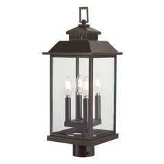 Miner's Loft Oil Rubbed Bronze with Gold Highlights Post Light by Minka Lavery