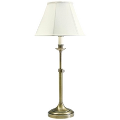Club Adjustable Table Lamp in Antique Brass by House of Troy Lighting