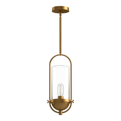 Alora Lighting Cyrus Aged Gold Mini-Pendant Light with Cylindrical Shade