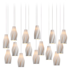 Currey and Company Posh Silver Multi-Light Pendant