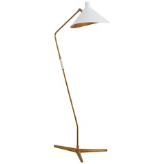 Aerin Mayotte Large Offset Floor Lamp in Brass by Visual Comfort Signature
