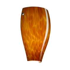 Sconce Wall Light Amber Glass Satin Nickel by Besa Lighting