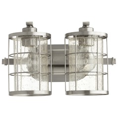 Ellis Satin Nickel Bathroom Light by Quorum Lighting