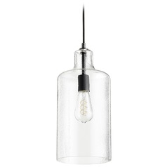 Noir Pendant with Cylindrical Shade by Quorum Lighting