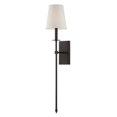 Monroe 33.50-Inch Wall Sconce in Classic Bronze by Savoy House