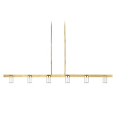 Kelly Wearstler Esfera 60-Inch LED Linear Chandelier in Brass by Visual Comfort Modern