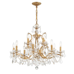 Filmore 12-Light Chandelier in Antique Gold by Crystorama Lighting