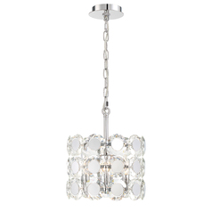 Perrene 3-Light Crystal Chandelier in Chrome by Eurofase Lighting