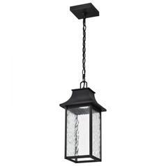 Austen Smart LED RGBTW CCT Outdoor Hanging Light in Black by Nuvo