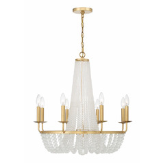 Bella 8-Light Chandelier in Antique Gold by Crystorama Lighting