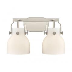 Pilaster II 2-Light Bath Light in Satin Nickel by Innovations Lighting