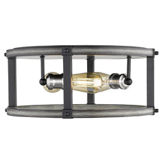 Kirkland Ashen Barnboard Flush Mount by Z-Lite