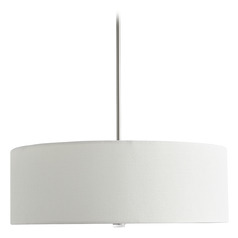 Echo 30-Inch LED Drum Pendant in Satin Nickel by Oxygen Lighting