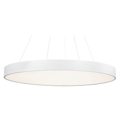Modern 47.25-Inch White Drum LED Pendant Light