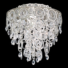 Schonbek Worldwide Lighting Circulus Antique Silver Flushmount Light
