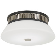 Tauten 12-Inch LED Flush Mount in Coal & Nickel by George Kovacs
