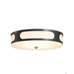 Swale 17.50-Inch LED Outdoor Flush Mount in Black by Currey & Company