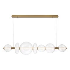 Atomo 56-Inch LED Linear Chandelier in Gold by Eurofase