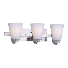 Conical Satin Nickel Bathroom Light by Maxim Lighting