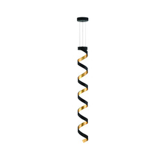 52-Inch LED Spiral Pendant in Black & Gold by Arnsberg