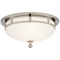 Studio VC Openwork Flush Mount in Polished Nickel by Visual Comfort Signature