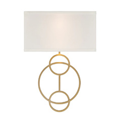 Laurel 2-Light Wall Sconce in Vibrant Gold with White by Crystorama