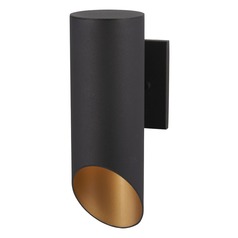 Pineview Slope Black with Gold Outdoor Wall Light by Minka Lavery