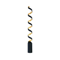 Spiral LED Floor Lamp in Black & Gold by Arnsberg