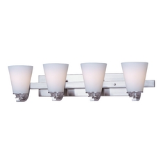 Conical Satin Nickel Bathroom Light by Maxim Lighting
