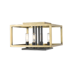 Quadra Olde Brass & Bronze Flush Mount by Z-Lite