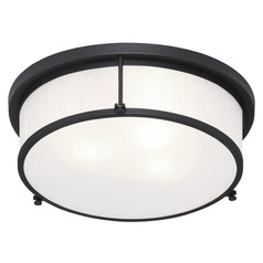 Caisse Claire Matte Black Flush Mount by Matteo Lighting