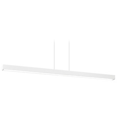 Matteo Lighting Presley Matte White LED Island Light with Rectangle Shade