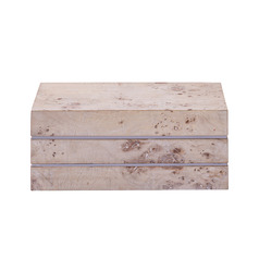 Elk Lighting Salem White Burl Wood & Satin Nickel Box