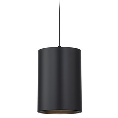 6-Inch Wide Pendant in Matte Black by Recesso