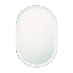 Sara 36-Inch 3CCT LED Oval Mirror in Matte Silver by Eurofase Lighting