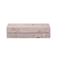 Elk Lighting Salem White Burl Wood & Satin Nickel Box