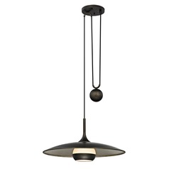 Alchemy 24-Inch Counterweight Pendant in Vintage Bronze & Silver Leaf by Troy Lighting