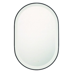 Sara 36-Inch 3CCT LED Oval Mirror in Matte Black by Eurofase Lighting