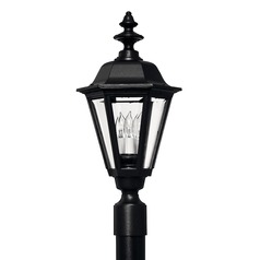 Post Light with Clear Glass in Black by Hinkley Lighting