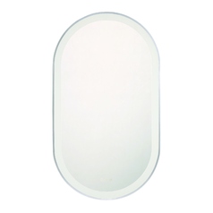 Sara 42-Inch 3CCT LED Oval Mirror in Matte Silver by Eurofase Lighting