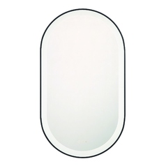 Sara 42-Inch 3CCT LED Oval Mirror in Matte Black by Eurofase Lighting