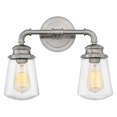 Fritz 2-Light Brushed Nickel Bath Light by Hinkley Lighting