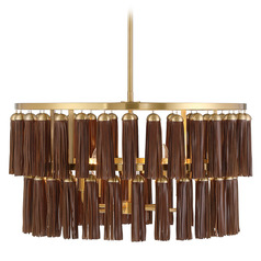 Savoy House Lighting Aquitane Warm Brass Pendant Light