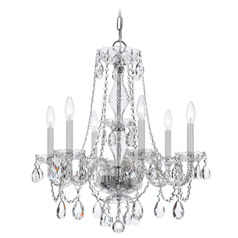 Crystorama Lighting Traditional Crystal Polished Chrome Crystal Chandelier