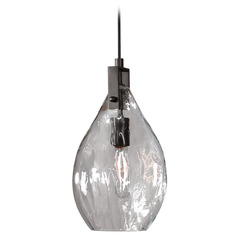 Campester 1 Light Watered Glass Mini Pendant by Uttermost Lighting