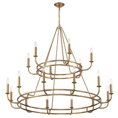 Bailey 48-Inch Wide Chandelier in Aged Brass by Crystorama Lighting