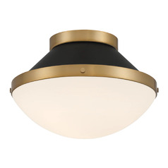 Xander 1-Light Flush Mount in Gold & Black by Crystorama Lighting