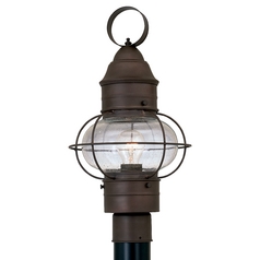 Seeded Glass Post Light Bronze Designers Fountain Lighting